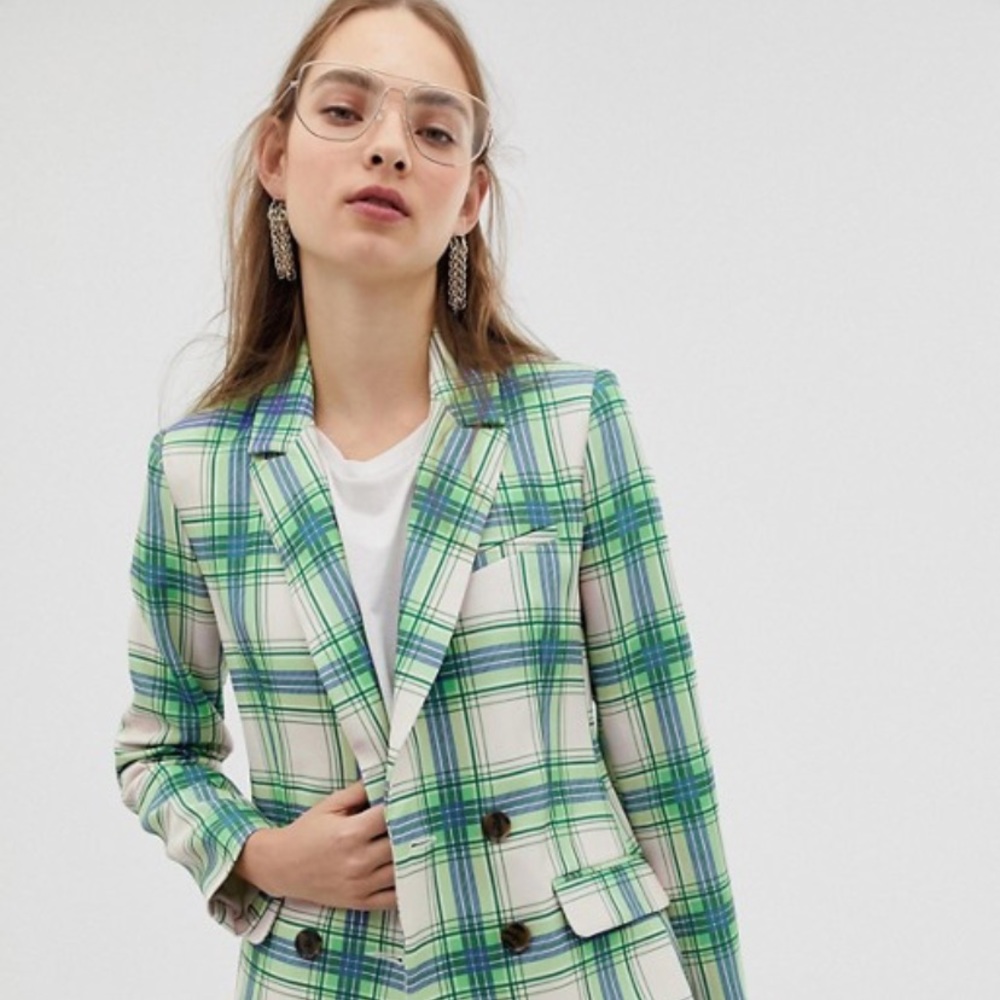 ASOS plaid suit blazer